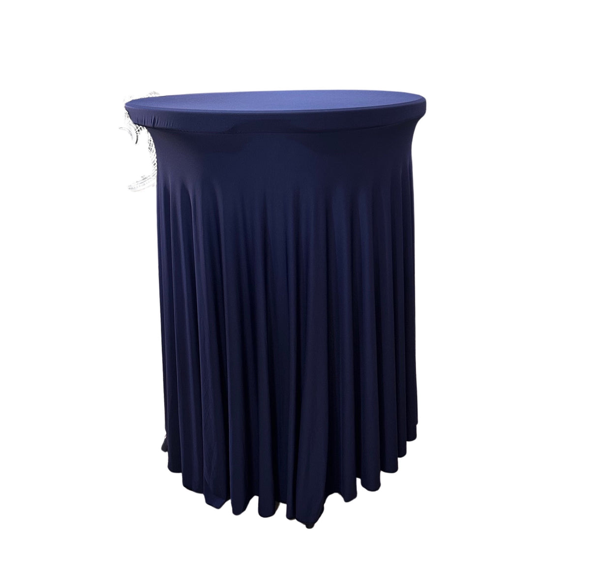 Spandex para Mesa de Cocktail con Pliegues