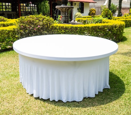 Spandex para Mesa Redonda de 1.80mt con Pliegues