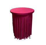 Spandex para Mesa de Cocktail con Pliegues