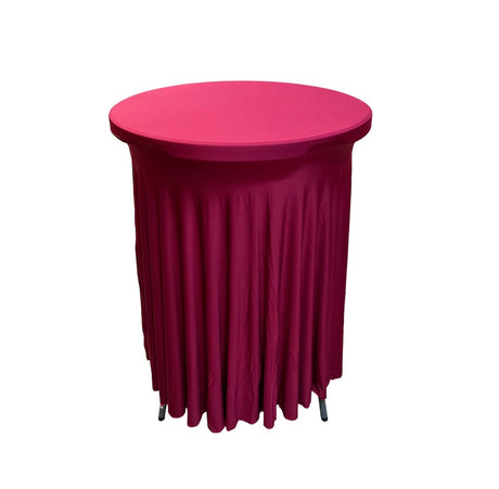 Spandex para Mesa de Cocktail con Pliegues