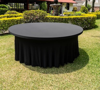 Spandex para Mesa Redonda de 1.80mt con Pliegues